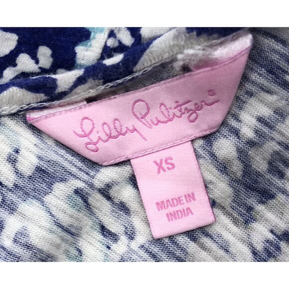 Lilly Pulitzer Size XS Cardigan Gigi Knit Wrap & Tank Top Shell Blue Paisley - Picture 7 of 10